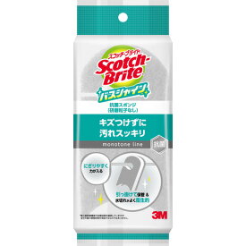 スリーエムジャパン バスシャイン スコッチ・ブライト 抗菌スポンジ 研磨粒子なし バススポンジ グレー BM-22K GY