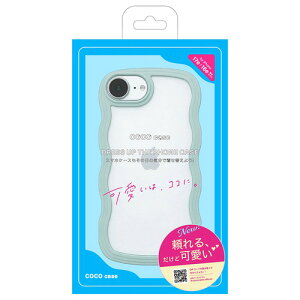 COCO CASE 1794-17E16E-LIGHTBLUE iPhone17e�^16e �p�X�e���Ȃ��˂��˃P�[�X ���C�g�u���[
