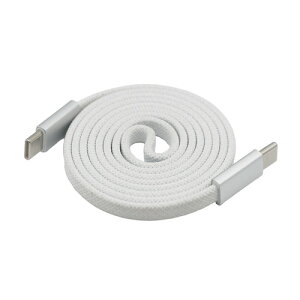 AXELTECH CBMCC01WH �t���b�g�}�O�l�b�gType-C to Type-C�P�[�u�� USB PD60W�Ή� �t�@�u���b�N�f�ލ̗p ��1m �z���C�g