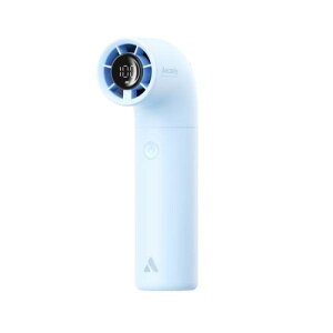 AECOOLY PH02ABL Aero-A High-Speed Handheld Fan R���^�f�U�C�� LED�f�B�X�v���C���� 5�i�K���ʐؑ� �u���[