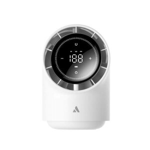 AECOOLY TB01WH Chic 01 High-Speed Table Fan �X�}�[�g�^�b�`LED�X�N���[������ 100�i�K�������� ��U��@�\ �z���C�g
