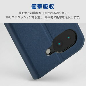 �G���R�� PM-P261PLFUKNV Google Pixel 10a �P�[�X �蒠�^ �J�o�[ �}�O�l�b�g �t���b�v Ultra Slim �l�C�r�[