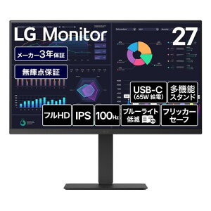 LG�G���N�g���j�N�X 27BF440B-B LG Monitor 27�^ �t��HD IPS�p�l������ 100Hz �m���O���A �u���[���C�g�ጸ���[�h �u���b�N