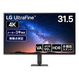 LG�G���N�g���j�N�X 32U700B-B LG UltraFine���j�^�[ 31.5�^ 4K VA�p�l���̗p sRGB 99�� HDR10 �m���O���A �t���b�J�[�Z�[�t �u���b�N
