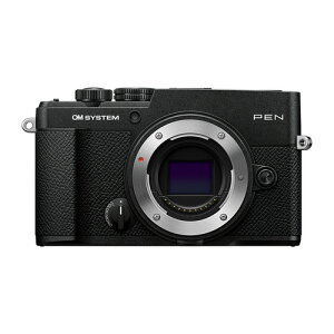OM SYSTEM PEN �{�f�B�[ BLK �~���[���X���J���� 4�^3�^ Live MOS�Z���T�[���� �L����f�� ��2037����f �u���b�N