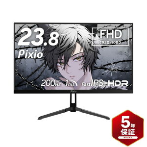 Pixio PX248WAVE-UC5 PX248 WAVE 23.8�^�t��HDFast IPS�p�l�����ډt�����j�^�[ �m���O���A 240Hz�Ή� 1ms(GTG) Black