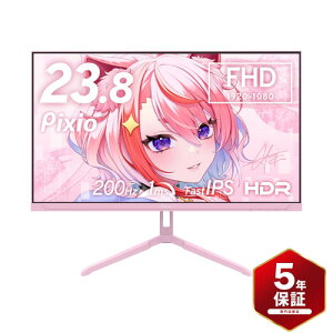 Pixio PX248WAVEK-UC5 PX248 WAVE 23.8�^�t��HDFast IPS�p�l�����ډt�����j�^�[ �m���O���A 240Hz�Ή� 1ms(GTG) astel Pink