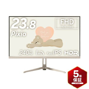 Pixio PX249WAVEBE-UC5 PX249 Wave 23.8�^�t��HDFast IPS�p�l�����ډt�����j�^�[ �m���O���A 240Hz�Ή� 1ms(GTG) Beige