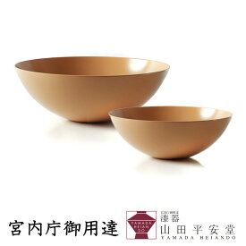 【宮内庁御用達 漆器 山田平安堂】【夏季限定】サラダボウル　白漆