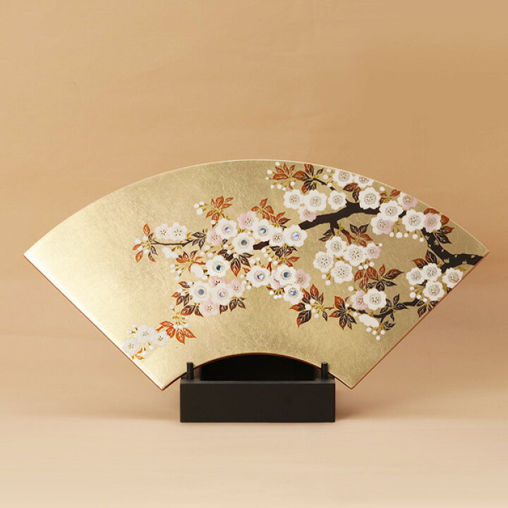 楽天市場】【宮内庁御用達 漆器 山田平安堂】飾り扇 桜インテリア/置物 