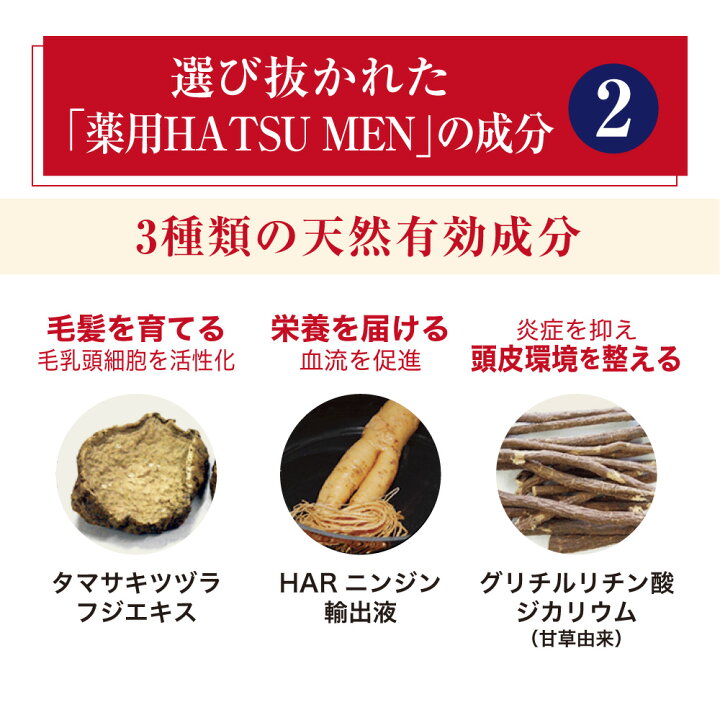 楽天市場】【7/4 10時〜30%クーポン】【公式】薬用 HATSU MEN(ハツ 