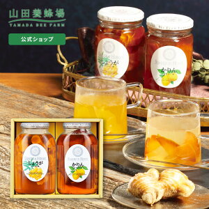 【山田養蜂場】冬の健やか果実漬セット しょうがはちみつ漬 かりんはちみつ漬 生姜湯 潤い イガイガ はちみつ 蜂蜜 健康 おしゃれ 詰め合わせ ラッピング メッセージカード 熨斗 のし ギフ