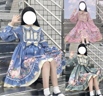 楽天市場】ロリィタ ワンピース 白（カラーブルー）の通販 