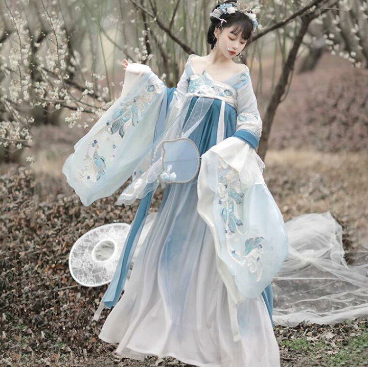 楽天市場】仙女古典美人服 振袖唐装漢服 豪華刺繍レディース中国魏晉風  