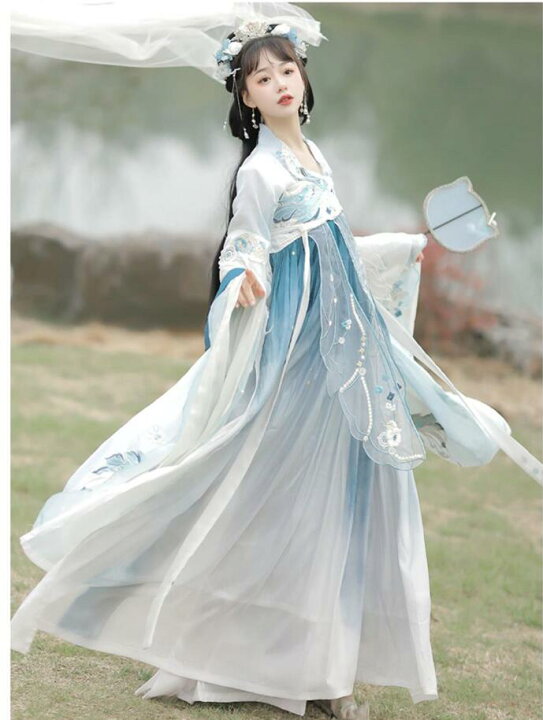 楽天市場】仙女古典美人服 振袖唐装漢服 豪華刺繍レディース中国魏晉風  
