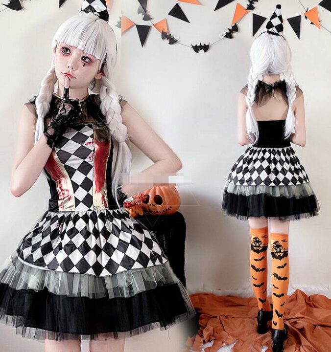 楽天市場】女性コスプレ衣装 ピエロ仮装 ハロウイン衣装 コスプレ衣装 