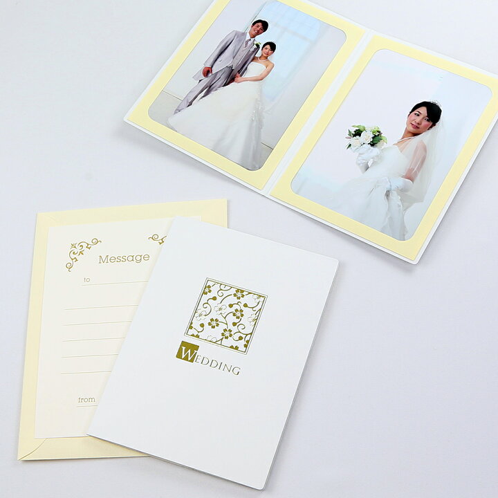楽天市場 ペーパー フォトフレーム 写真台紙 結婚式 ウエディング 2lサイズ 2面タテ Wedding 桜 ホワイト 山田屋台紙店 楽天市場店