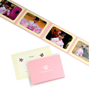 ペーパー フォトフレーム 写真台紙 Memories/エンゼルハート Lサイズ (89×127mm) 4面ヨコ ピンク