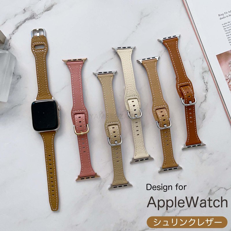 楽天市場】【シュリンクレザー】Apple Watch9 バンド 本革レザー