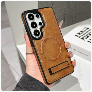 �yMagSafe�Ή��zGalaxy S26 Ultra �P�[�X Galaxy S26 �P�[�X ���U�[�� �X�^���h�t�� Galaxy S26+ �J�o�[ �w�ʎ��[ �}�O�Z�[�t�Ή� �M�����N�V�[S26 �E���g�� �P�[�X �ϏՌ� ���^ �����₷�� �r�W�l�X ������