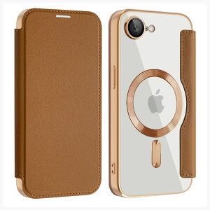 iPhone 17E �P�[�X MagSafe�Ή� �蒠�^ �w�ʃN���A iPhone 17 E �J�o�[ �J�����ی��̌^ �}�O�Z�[�t�Ή� ���C�����X�[�d iPhone17E �P�[�X �蒠 ���� �Ռ��z�� ������� ���U�[ �J�[�h���[ �A�C�t�H��17E