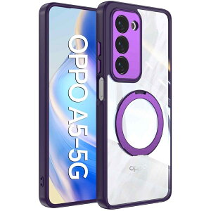 OPPO A5?�P�[�X �����O�t�� �ϏՌ� 360�x��] �X�^���h�@�\ OPPOA5 5G �J�o�[ �����O �c�u�� ���u�� �X�}�z�P�[�X �N���A ���� TPU �o���p�[ PC �w�� �ی� �V���v�� �w��h�~ �����₷�� �����h�~ �X