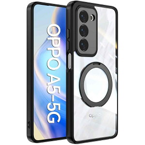 OPPO A5?�P�[�X �����O�t�� �ϏՌ� 360�x��] �X�^���h�@�\ OPPOA5 5G �J�o�[ �����O �c�u�� ���u�� �X�}�z�P�[�X �N���A ���� TPU �o���p�[ PC �w�� �ی� �V���v�� �w��h�~ �����₷�� �����h�~ �X