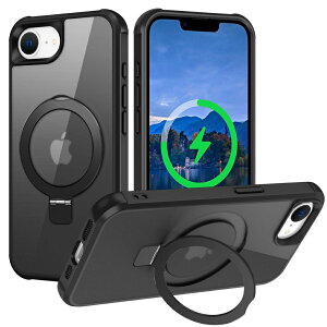 iPhone17E �P�[�X iPhone16E �P�[�X MagSafe�Ή� �����O�t��?iPhone 17E 16E �J�o�[ �ϏՌ� �X�^���h�t�� 120�x�J�� magsafe �N���A ���� �X�}�z�P�[�X ���C�����X�[�d�Ή� �����h�~ ������� �c�u�� ���u�� 