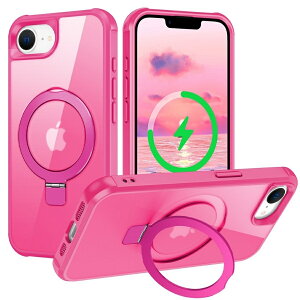 iPhone17E �P�[�X iPhone16E �P�[�X MagSafe�Ή� �����O�t��?iPhone 17E 16E �J�o�[ �ϏՌ� �X�^���h�t�� 120�x�J�� magsafe �N���A ���� �X�}�z�P�[�X ���C�����X�[�d�Ή� �����h�~ ������� �c�u�� ���u�� 