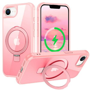 iPhone17E �P�[�X iPhone16E �P�[�X MagSafe�Ή� �����O�t��?iPhone 17E 16E �J�o�[ �ϏՌ� �X�^���h�t�� 120�x�J�� magsafe �N���A ���� �X�}�z�P�[�X ���C�����X�[�d�Ή� �����h�~ ������� �c�u�� ���u�� 