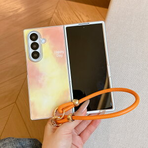 Galaxy Zfold8 Ultra �P�[�X �X�g���b�v�t�� Galaxy Z Fold7 Fold6 Fold5 Fold4 �Ή� ���ʃO���f�[�V���� �܂肽���� �X�}�z�P�[�X ���^ �y�� ������� ���� �ϏՌ� �n���h�X�g���b�v �����h�~ �w��h�~ ��