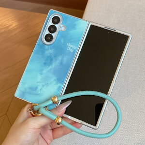 Galaxy Zfold8 Ultra �P�[�X �X�g���b�v�t�� Galaxy Z Fold7 Fold6 Fold5 Fold4 �Ή� ���ʃO���f�[�V���� �܂肽���� �X�}�z�P�[�X ���^ �y�� ������� ���� �ϏՌ� �n���h�X�g���b�v �����h�~ �w��h�~ ��