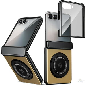 Galaxy Z Flip8 �P�[�X �N���A �����O 360�x��] �X�^���h MagSafe�Ή� �}�O�l�b�g�����O���� ���C�����X�[�d �ϏՌ� �J�����ی� �q���W�ی� ���� ���b�L�t���[�� �y�� ���^ �ԍڑΉ� �M�����N�V�[Z