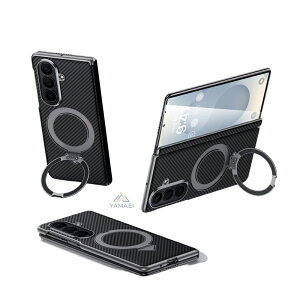 Galaxy Zfold8 Ultra �P�[�X PU���U�[ MagSafe�Ή� �}�O�l�b�g���� �J�[�{���� �����O�X�^���h�t�� �q���W�ی� �܂肽���݃X�}�z�P�[�X Galaxy Z Fold8 Ultra �J�o�[ �ϏՌ� �J�����ی� ���^ ���C�����X�[