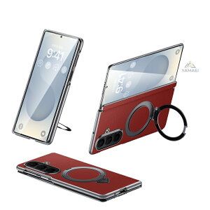 Galaxy Zfold8 Ultra �P�[�X �{�v MagSafe�Ή� �}�O�l�b�g���� �����O�X�^���h�t�� �q���W�ی� �܂肽���݃X�}�z�P�[�X Galaxy Z Fold8 Ultra �J�o�[ ���{�v ���U�[ �ϏՌ� �J�����ی� ���^ ���C�����X�[�d