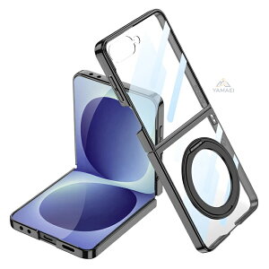 Galaxy Z Flip8 �M�����N�V�[ Z Flip8 �P�[�X ��ʕی� �t�B������̌^ MagSafe�Ή� ���C�z�� �����O�X�^���h ���^���� �ϏՌ� �J�o�[ �܂肽���� �X�}�z�P�[�X PC ���^ �y�� �J�����ی� �����Y�ی� ��