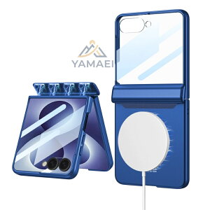 Galaxy Z Flip8 �P�[�X �M�����N�V�[ Z Flip8 �P�[�X ��ʕی� �t�B������̌^ MagSafe�Ή� ���C�z�� �X�^���h �q���W�ی� �J�����ی� ���U�[�� TPU �ϏՌ� �J�o�[ �܂肽���� �X�}�z�P�[�X ���^ �y�� 