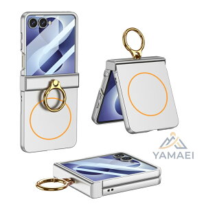 Galaxy Z Flip8 �P�[�X ���^�t���J�o�[ �q���W�����O ��ʃt�B������̌^ �}�O�l�b�g�����O�Ή� ��]���o�b�N�� �c���u���X�^���h �ϏՌ� �S�ʕی� �y�� �X���� ������� �l�C �M�����N�V�[Z�t