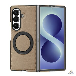 Galaxy ZFold8 Ultra �P�[�X 360°��]�X�^���h MagSafe�Ή� PU���U�[ �}�O�l�b�g�����O �c���u�� ���C�����X�[�d�Ή� �J�����ی� ��ʕی� �ϏՌ� ���U�[�� �܂肽���� �M�����N�V�[ ZFold8 Ultra �X�}�z