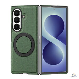 Galaxy ZFold8 Ultra �P�[�X 360°��]�X�^���h MagSafe�Ή� PU���U�[ �}�O�l�b�g�����O �c���u�� ���C�����X�[�d�Ή� �J�����ی� ��ʕی� �ϏՌ� ���U�[�� �܂肽���� �M�����N�V�[ ZFold8 Ultra �X�}�z