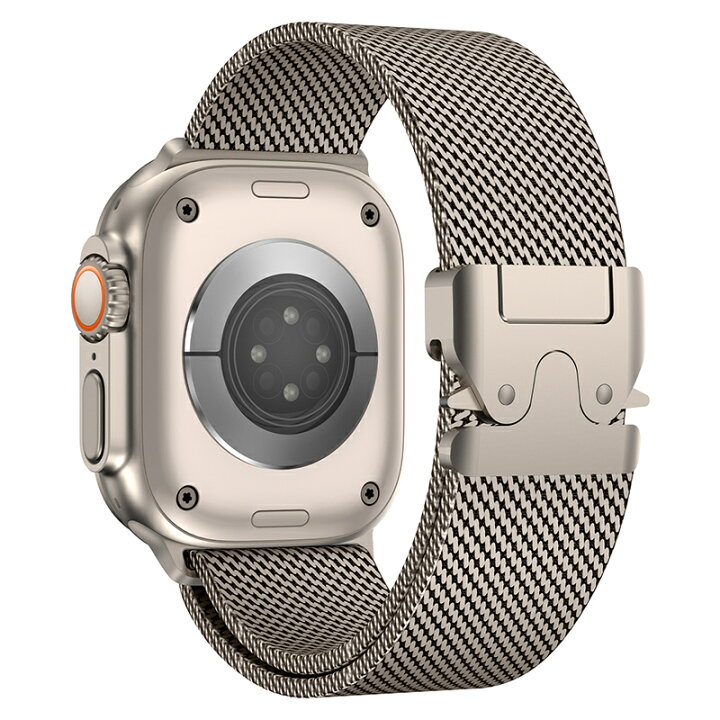 楽天市場】Apple watch10バンド ミラネーゼループ チタン色 アップル 