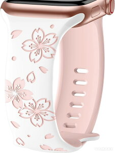Apple Watch10バンド Apple Watch 9バンド 桜の花 女性 可愛い applewatch series 8 アップルウォッチ8バンド iwatch7 バンド シリコン 交換ベルト 高級感 耐衝撃 花柄 45mm 49mm42mm 44mm 46mm Apple Watch Series Series 6/5/