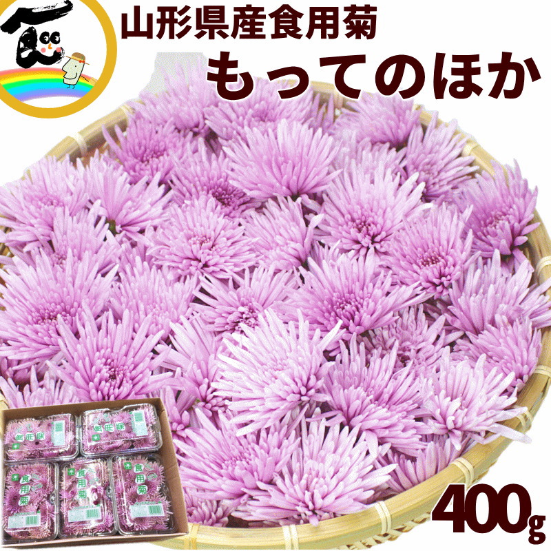 送料無料 山形県産 食用菊 もってのほか 400g (80g×5パック)