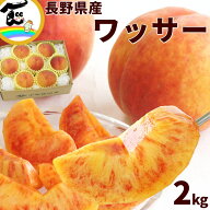硬い桃 長野県産 ワッサー 2kg (5〜8玉) 秀品 硬い桃