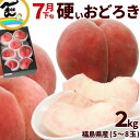 硬い桃 おどろき 【まもなく旬】10％OFF もも 福島県産 おどろき桃 2kg (5〜8玉) 秀品 硬い桃 momo おどろき 固い桃 …