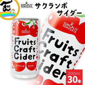  W[X Y_ TC_[  `F[ ʃW[X ݂TCY SUN&LIV YAMAGATA Fruits Craft Cider ڃTC_[30{ (200ml×30{)×1