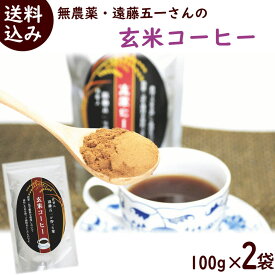 玄米茶 粉末 送料無料 遠藤五一 無農薬 玄米コーヒー 100g×2袋 玄米茶 粉 玄米コーヒー 無農薬 玄米珈琲