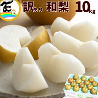 訳あり 和梨 10kg 福島県産 梨 小玉 傷あり 変形 不揃い 家庭用 フルーツ 果物 お得 お取り寄せ
