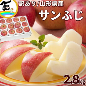【初売り】りんご 訳あり 2.8kg 送料無料 山形県産 サンふじ 2.8kg (玉数おまかせ) 楽天スーパーセール
