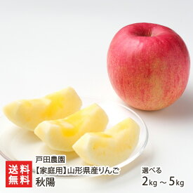 【家庭用】山形県産 りんご 秋陽 選べる 2kg（5〜8玉）〜 5kg（14〜18玉）※玉数の指定はお受けできません 戸田農園 フルーツ リンゴ 林檎 しゅうよう シュウヨウ 南陽市 山形県 生産者直送 お取り寄せ 代金引換決済不可 送料無料